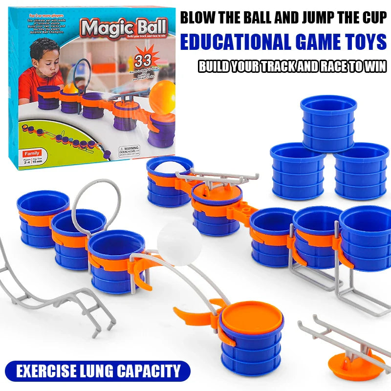 Cup Jump Ball Game – Activo e interactivo – Juego de mesa Puff Ball