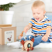Thumbnail for Crab Pull Toy™ – Jugar y aprender – Cangrejo Houten