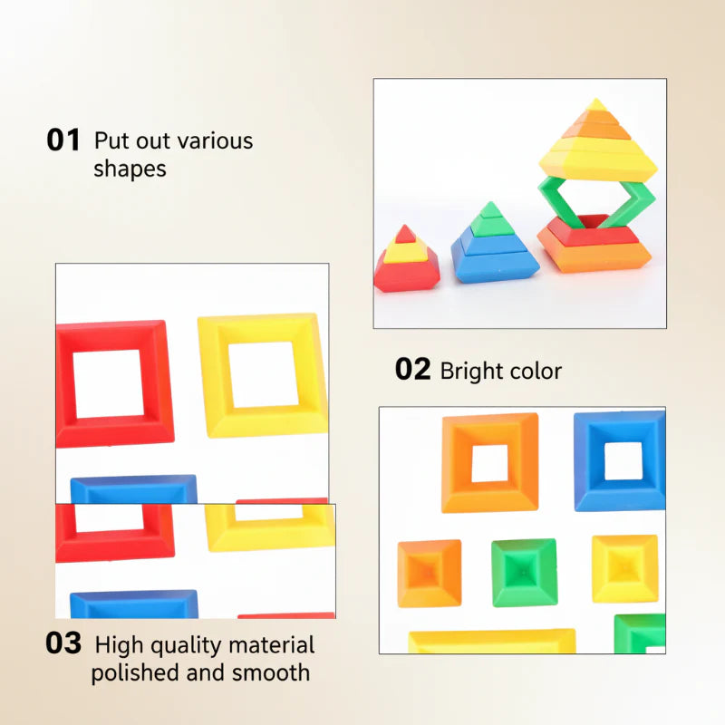 Pyramid Stacking Blocks – Motricidad y creatividad – Juego de bloques apilables