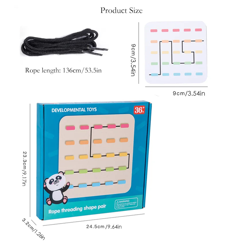 Tangle Toys™ - Anudar y colorear - Juego de patrones con cuerda