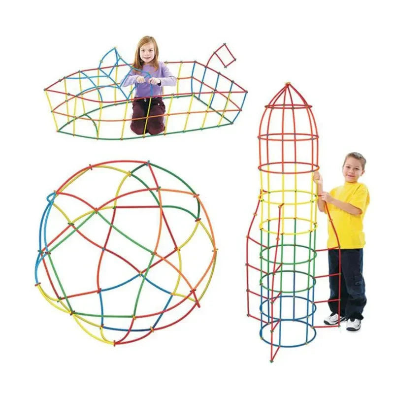 BuildPlay – Imaginación y habilidad: tubos de construcción con conectores