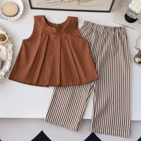 Thumbnail for Sleeveless Tops & Pants – Suave y elegante: conjunto de ropa de verano para niños
