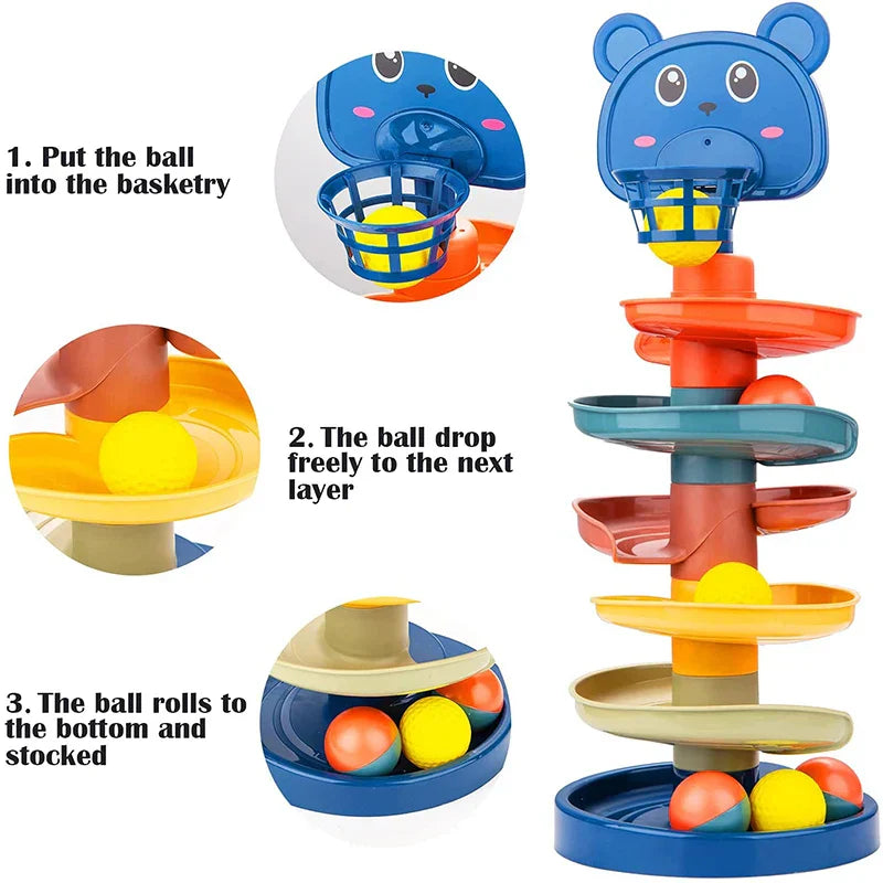 BambinoBoost™ slide and stacking play set - Tobogán de bolitas