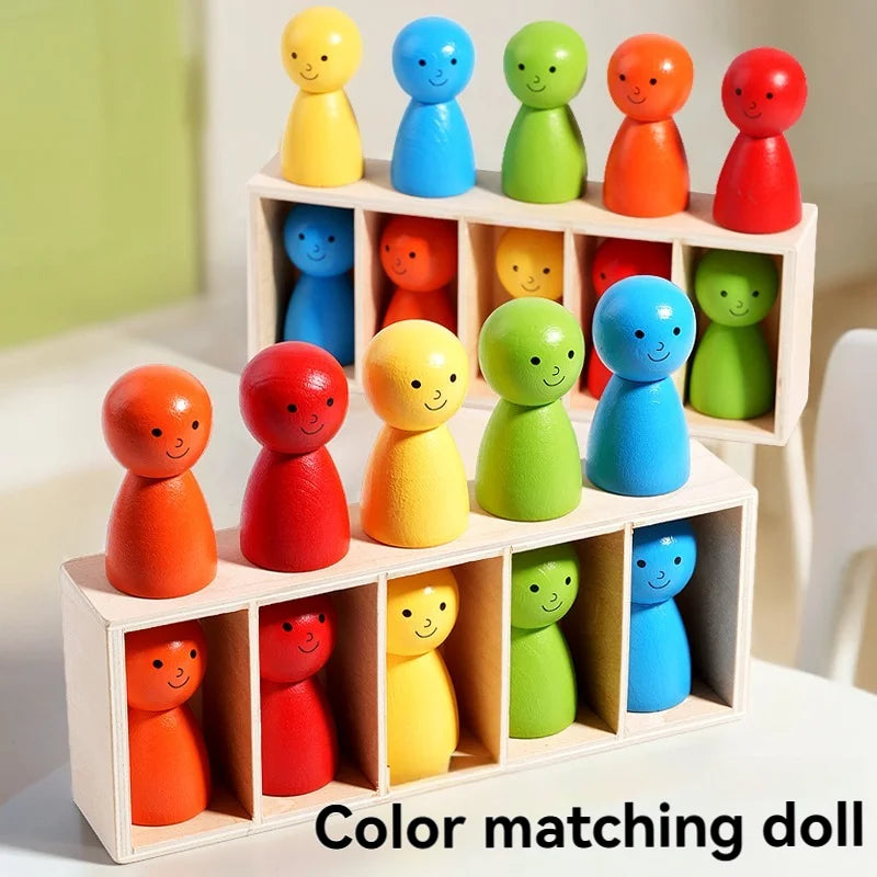 WoodenMatch – Inteligente y divertido – Juego de colores Montessori