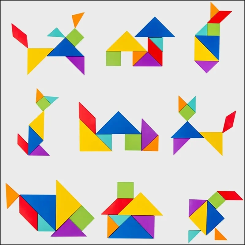 Woods™ - Fomentar el pensamiento lógico - Puzzle Tangram de madera