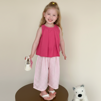 Thumbnail for Sleeveless Tops & Pants – Suave y elegante: conjunto de ropa de verano para niños