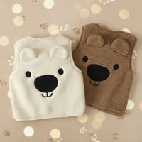 Thumbnail for Baby Bear Fleece Vest – Cálido y suave – Chaleco infantil con ositos