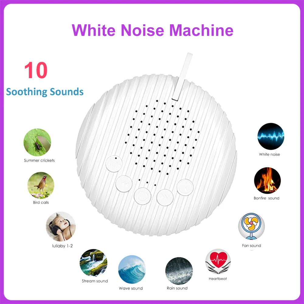 SleepEase – Tiempo de descanso y viaje - Máquina de sonido de ruido blanco para bebés