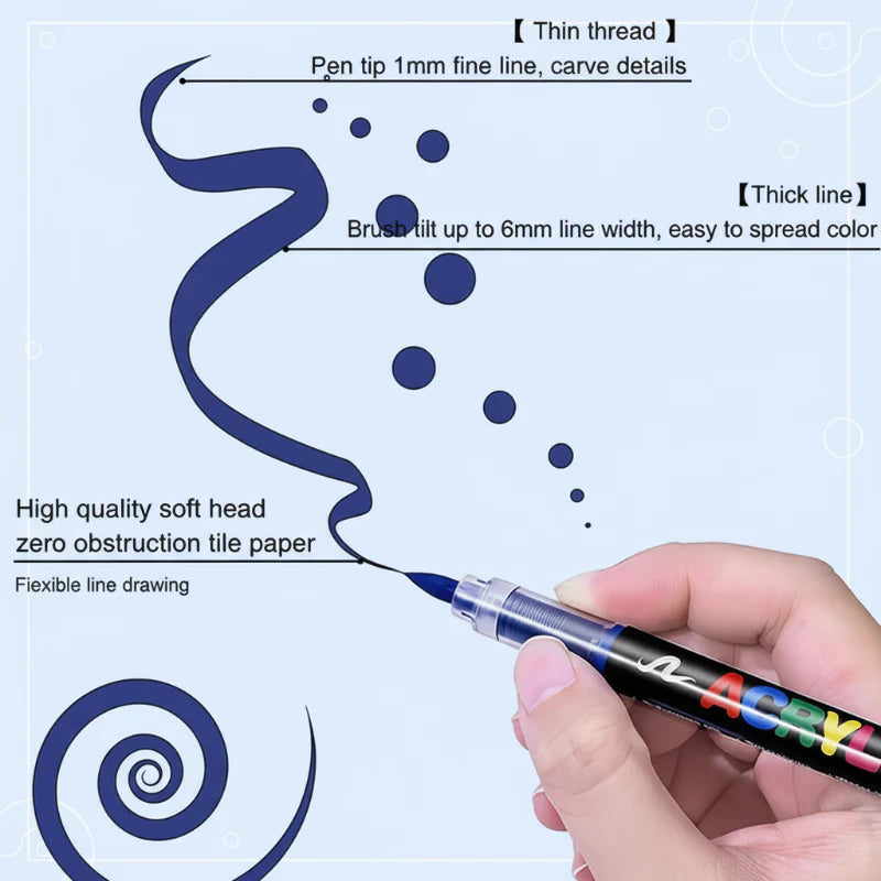 ColorCraft – Creativo y sostenible – Rotuladores acrílicos con punta de pincel