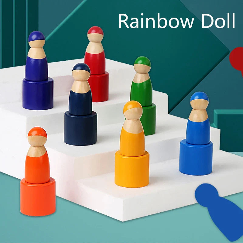Rainbow Puzzle™ – Coloridos y creativos - Juguetes clasificadores de madera