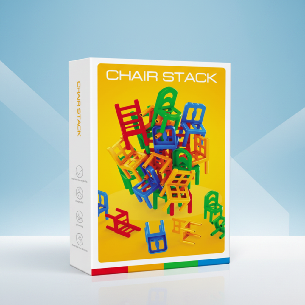 Chair Stack™ - Interactivo y estimula la creatividad - Juego de apilar sillas