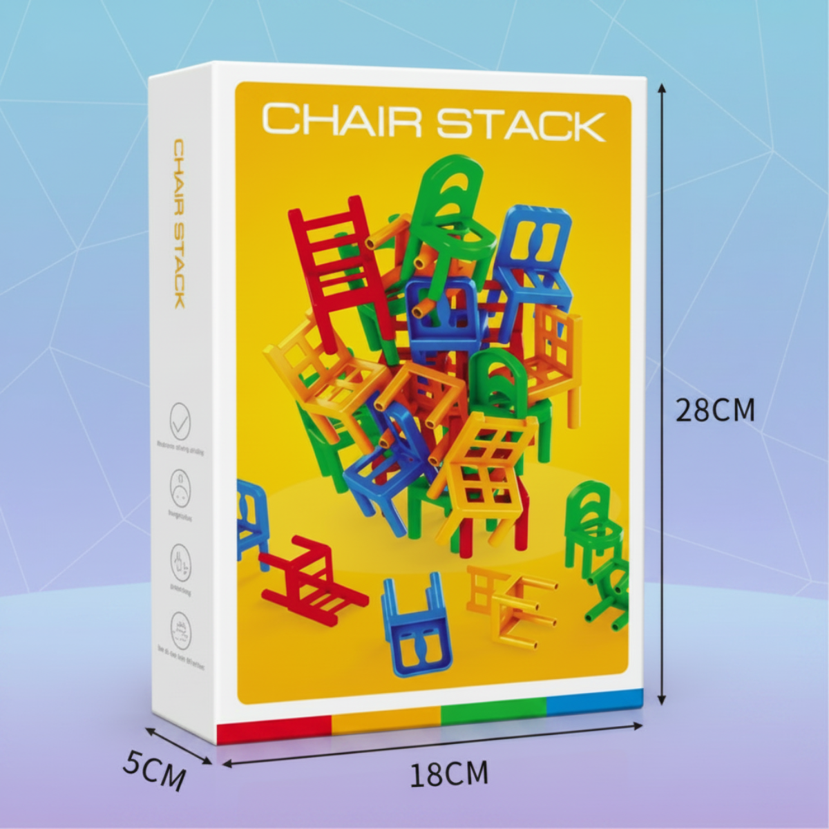 Chair Stack™ - Interactivo y estimula la creatividad - Juego de apilar sillas