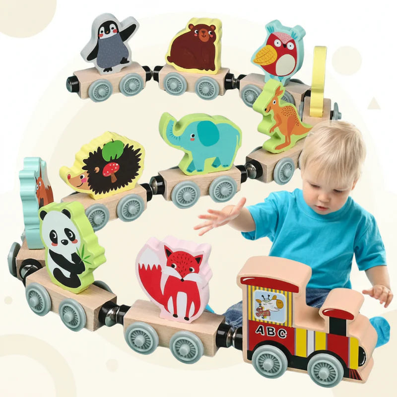 MagniZoo – Adorable y de madera – Trenecito magnético con animales