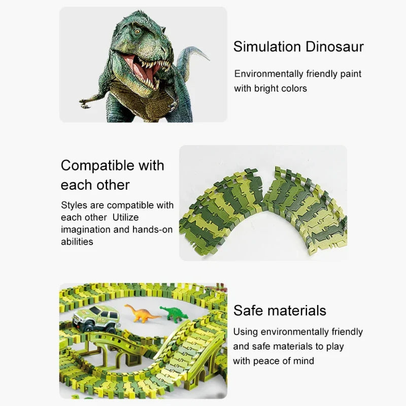 DinoRail™ - Dino Race Avontuur - Pista de carros Dino