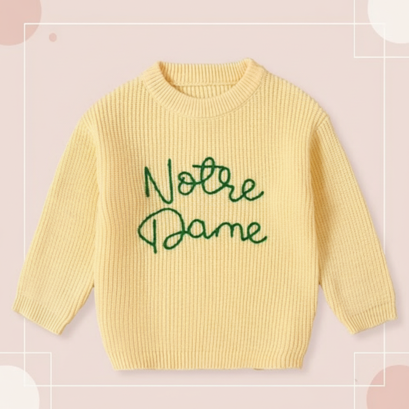 WarmWeave – Cómodo y divertido: jersey «Notre Dame»