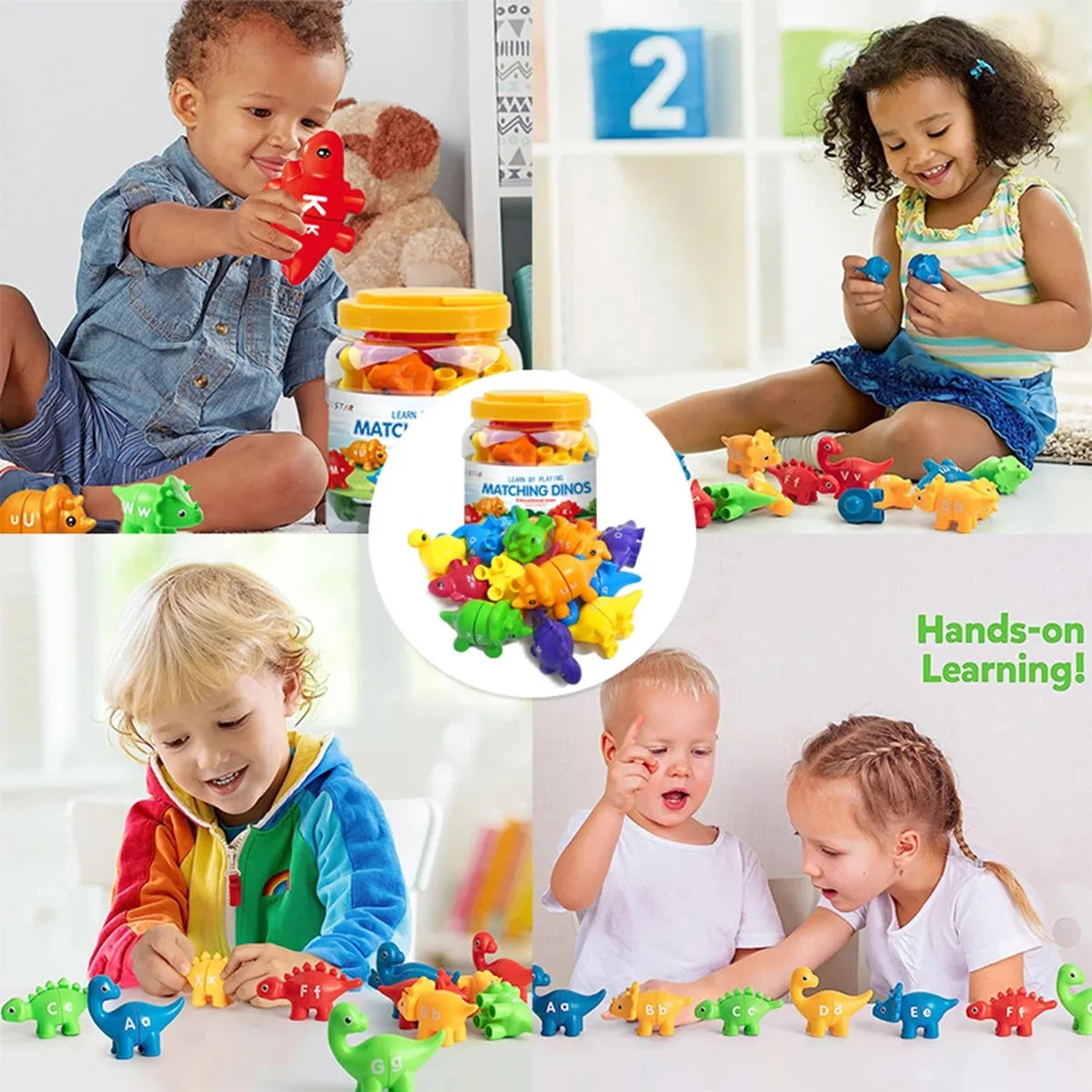 Matching Dino's – Divertido e instructivo - Alfabeto y números Dino Game