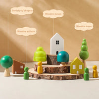 Thumbnail for Wooden Forest Blocks – Creatividad y desarrollo – Juego de bloques de madera para apilar