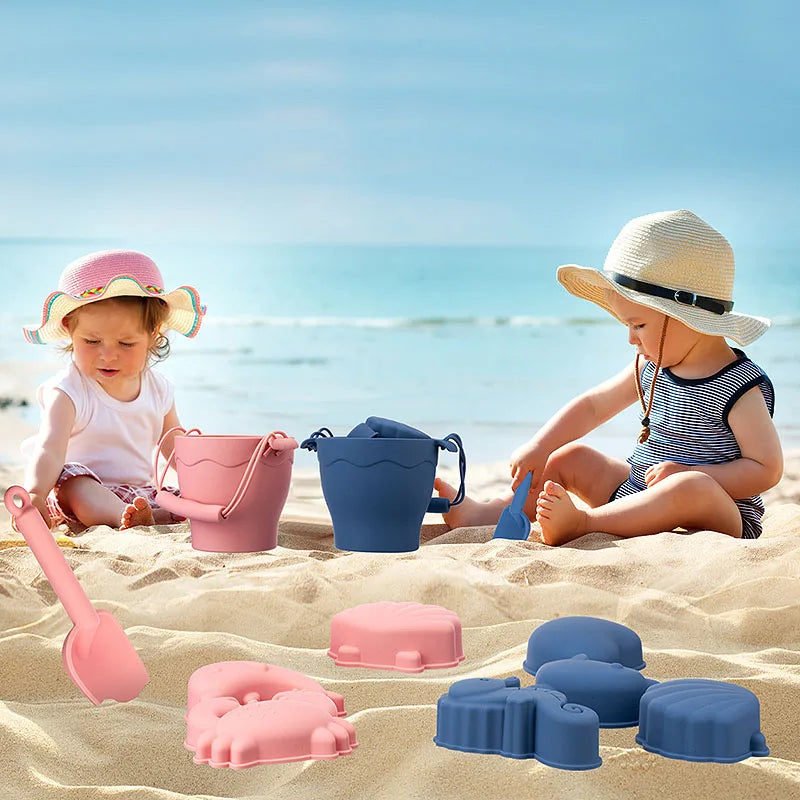 Silicone Beach Set™ - Cubo de playa Aventura en la arena - Set para playa de silicona