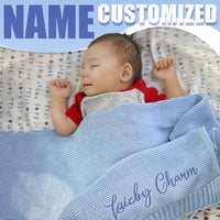 Thumbnail for Personalized Baby Blanket – Suave y única: manta de algodón personalizada con bordado