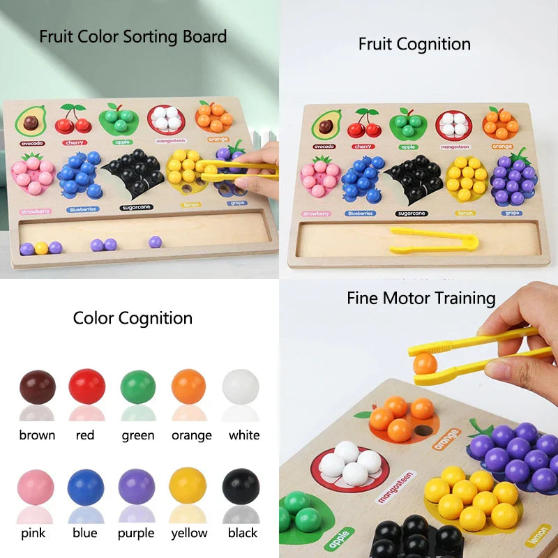 Toddler Clips™ - Frutas y formas - Juego de clasificación