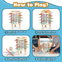 Thumbnail for Balance Tower™ – Apilar y contar – Juego de pensar de madera
