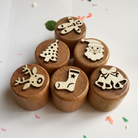 Thumbnail for WoodStamp – Montessori y creatividad – 6 sellos de madera para plastilina