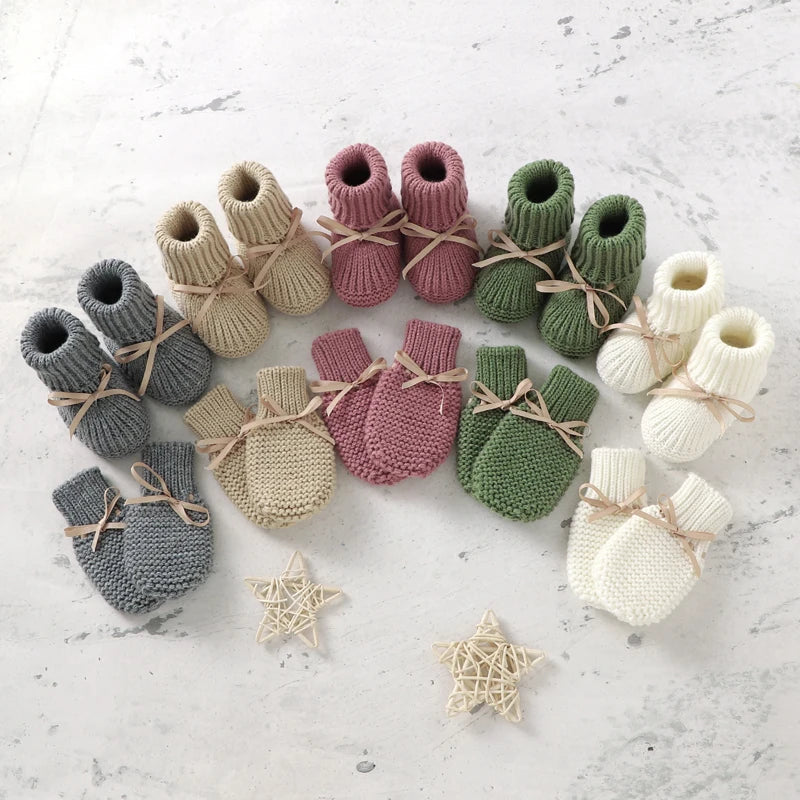 Booties & Mittens – Suave y cálido: conjunto de guantes y patucos