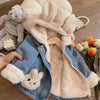 Girls Bunny Denim Coat – Calidez y comodidad – Chaqueta infantil
