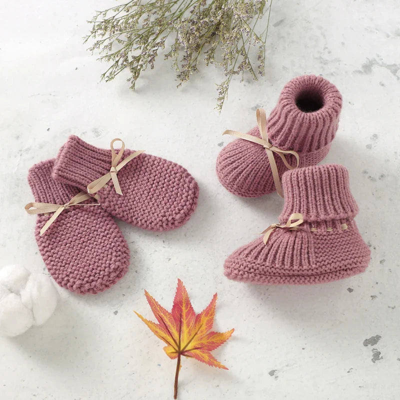 Booties & Mittens – Suave y cálido: conjunto de guantes y patucos