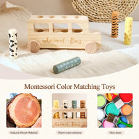 Thumbnail for PressBus – Montessori y educativo – Autobús de juguete de madera