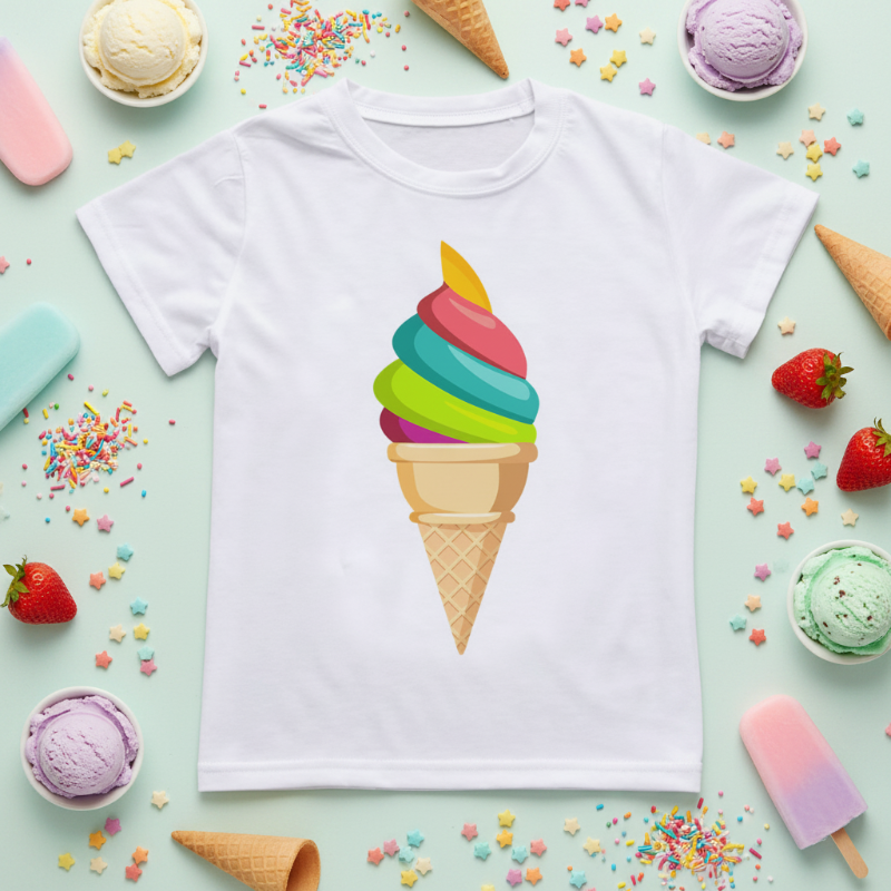 Boys & Girls Summer Tee – Cómoda y divertida: camiseta infantil con un estampado alegre