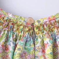 Thumbnail for Floral Dress – Ligero y vaporoso – Vestido de manga ondulada para niña