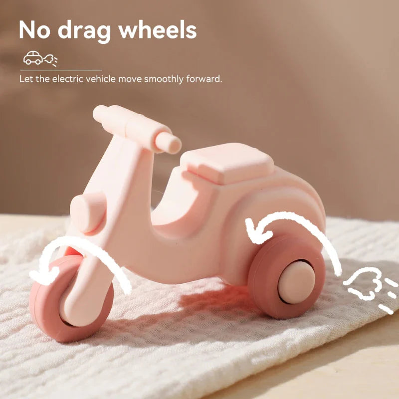 Montessori Silicone Toy Car – Seguro y apto para morder: juguete de silicona con forma de vehículo para morder