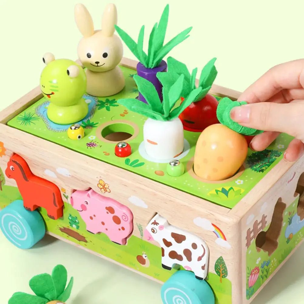 Woods™ - Formas divertidas en un vagón - Rompecabezas de animales y verduras