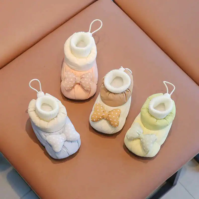 Mini Fashion™ - Antideslizantes con estilo - Zapatillas de algodón con lazo
