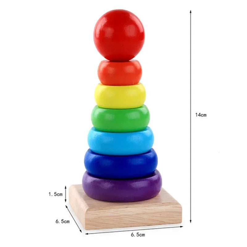Rainbow Stacker™ – Diversión de torre colorida – Torre apilable arcoíris