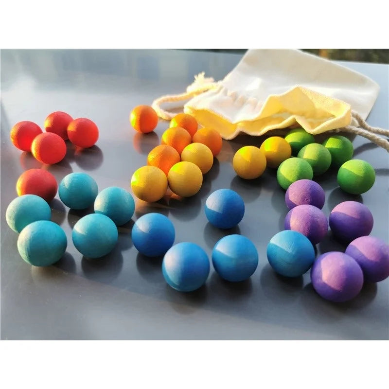 Rainbow Balls™ – Cuentas de madera de colores