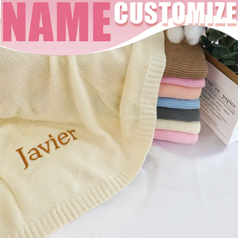 Personalized Baby Blanket – Suave y única: manta de algodón personalizada con bordado