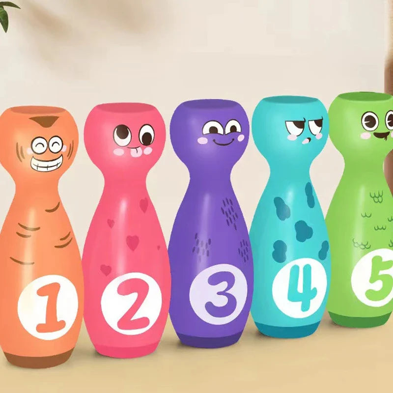 Bowling Game Set - Colorido y divertido: juego de bolos de juguete