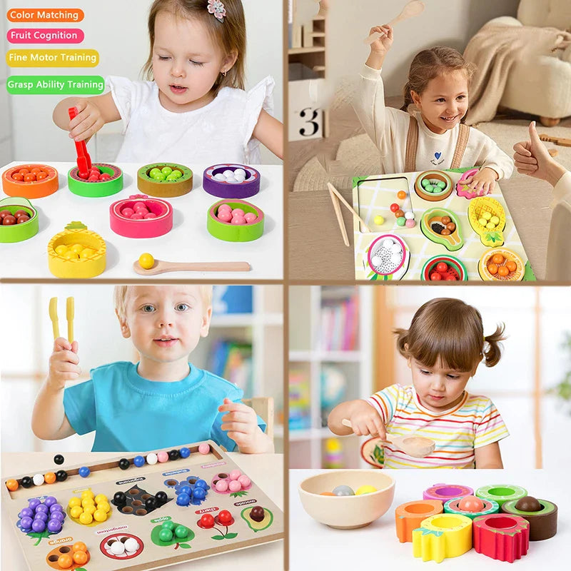 Toddler Clips™ - Frutas y formas - Juego de clasificación