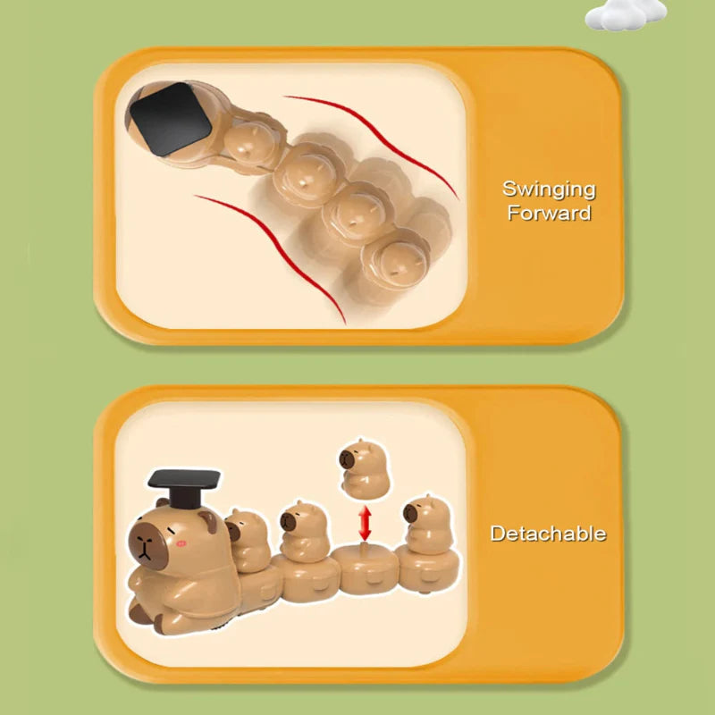 Capybara Train Toy – Divertido y adorable – Tren a toda marcha