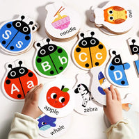 Thumbnail for Wooden Letter Matching Game – Aprendizaje y juego – Rompecabezas del alfabeto
