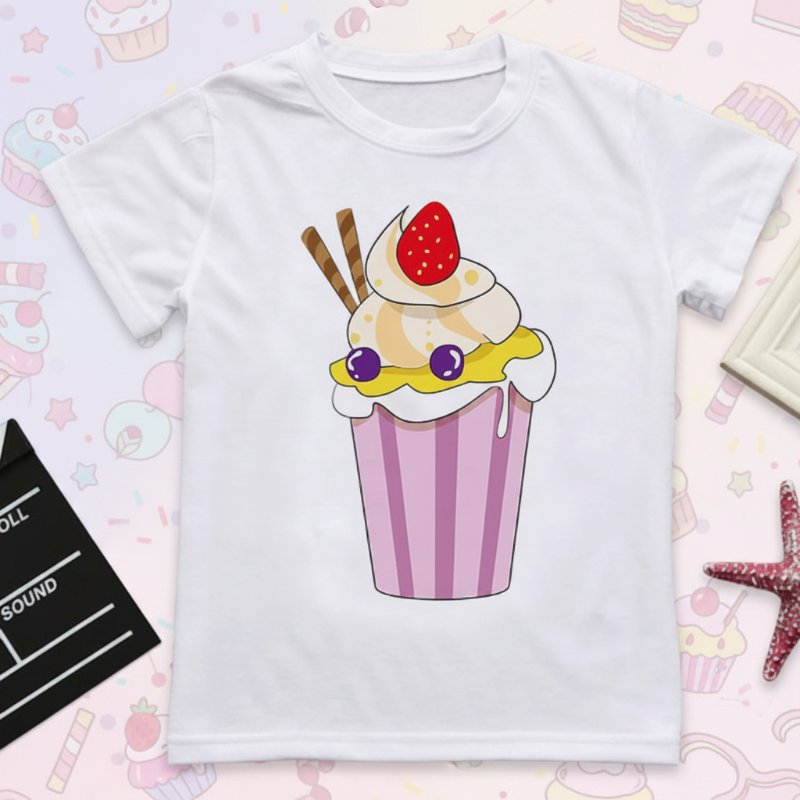 Boys & Girls Summer Tee – Cómoda y divertida: camiseta infantil con un estampado alegre