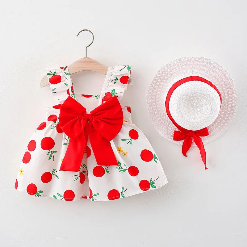 Mini Fashion™ – Dulce y veraniego – Vestido de frutas (incluye sombrero de paja GRATIS)