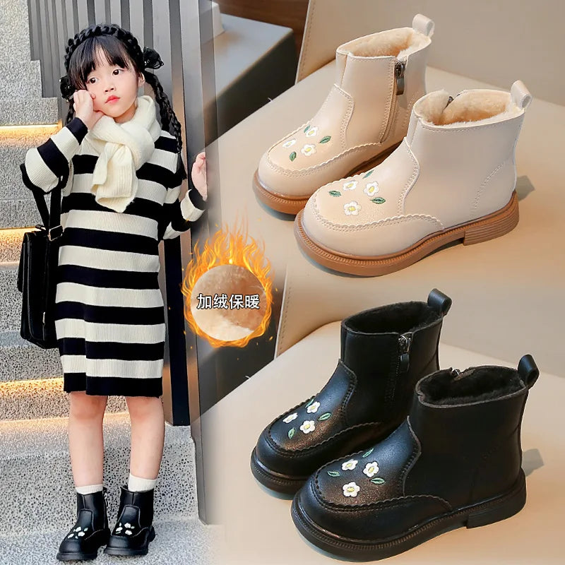 Mini Fashion™ - Cálidas y cómodas - Botas con flores