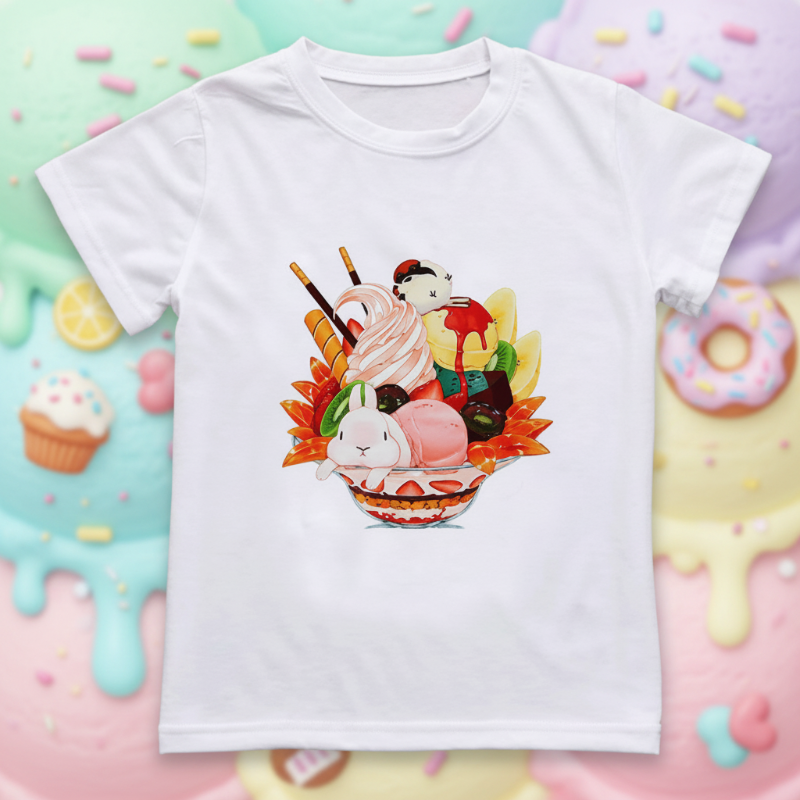 Boys & Girls Summer Tee – Cómoda y divertida: camiseta infantil con un estampado alegre
