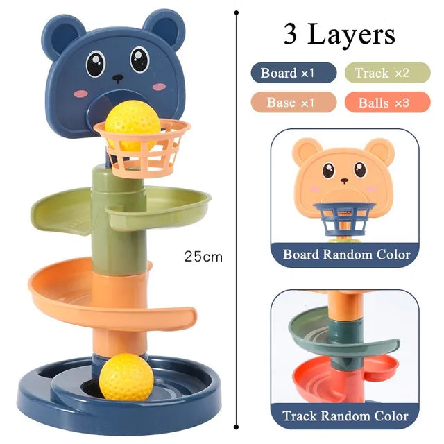 BambinoBoost™ slide and stacking play set - Tobogán de bolitas