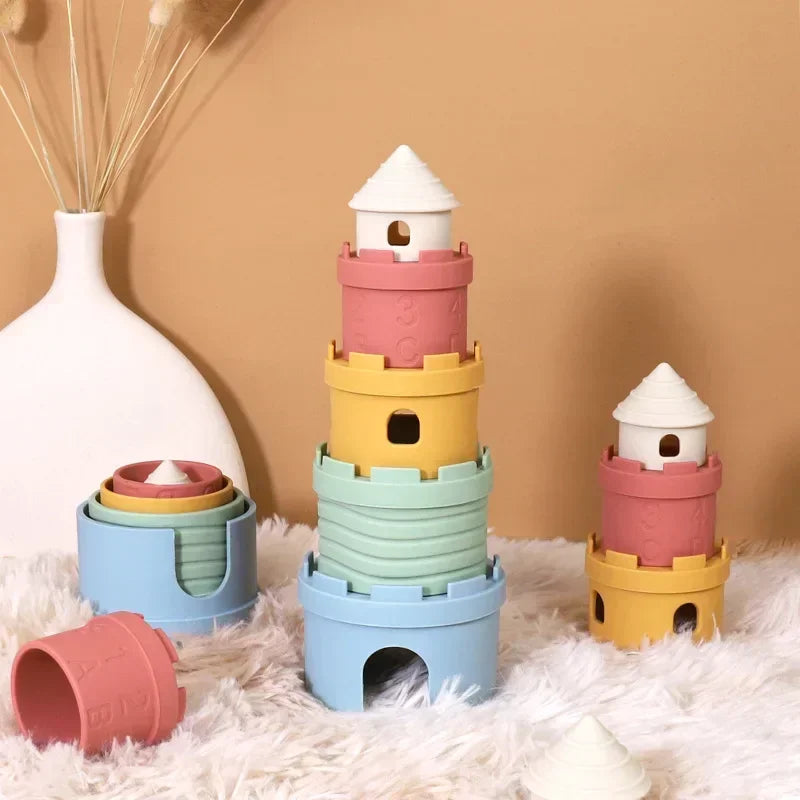 Stack & Learn™ – Diversión apilando con inteligencia – Torre apilable Castillo