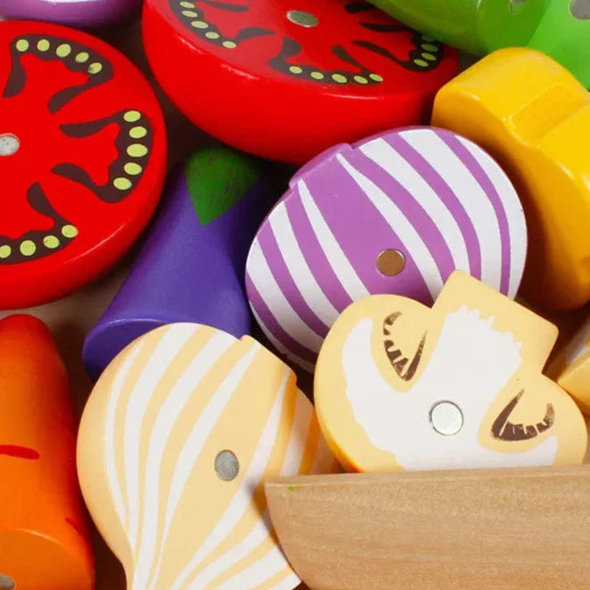 MiniChef – Divertido y creativo: juego magnético de cocina de madera