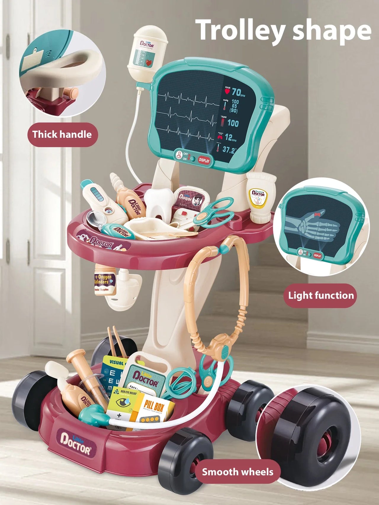 Mini Medic - Cuidado e inteligencia - Juego de juguetes para carro de médico